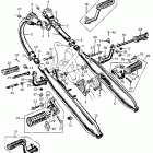CB450 Muffler @ step bar