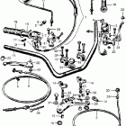 CB450 Handlebar @ cables @ mirrors