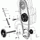 CM91 Cam chain @ chain tensioner