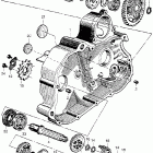 CA102 Transmission @ left crankcase
