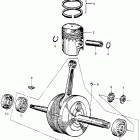 CA100 Коленвал и поршни