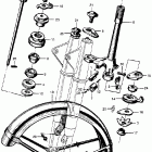 CB72 Steering stem @ front fender