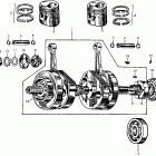CA77 Коленвал и поршни