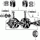 CB77 Коленвал и поршни