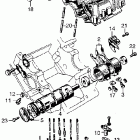 CA95 Upper crankcase @ shift drum