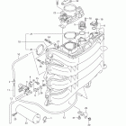 DF150/DF175 Впускной коллектор  и дроссель газа