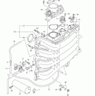 DF150/DF175 Впускной коллектор  и дроссель газа