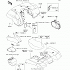 Brute Force 650 4x4 Hardwoods Green HD (KVF650-E7F) Наклейки предупреждения