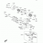 KFX50 (KSF50-B9F) Задняя ступица колеса