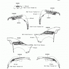 Brute Force 750 4x4i (KVF750-D9F) Наклейки (черный)