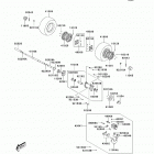 KFX90 (KSF90-A7F) Задняя ступица колеса
