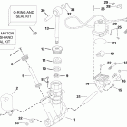DE300CXIIC Trim / tilt hydraulic assembly