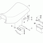 90 Utility Seat, battery, and tool kit assemblies
