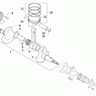 TRV 400 Коленчатый вал и поршни
