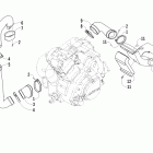 TRV 700s EFI Корпус и патрубки охлаждения