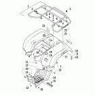 700 Mud Pro Задний багажник ,крыло и подножки