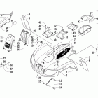 650 Mud Pro Front body panel and headlight assemblies