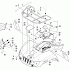 550s EFI Front rack, body panel, and headlight assemblies (metall...