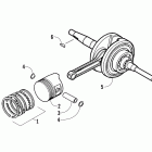 90 DVX Поршни и коленвал