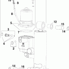 E75DPLSOR Trim & tilt hydraulic assembly (late production)