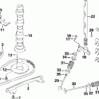 E25EL4SIC 4-Stroke, Elec. Start, 20 IN. shaft Camshaft & valve