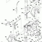 E8R4SIE 4-stroke, rope start, tiller, 15 in shaft Струбцина