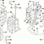 E25EL4SIC 4-Stroke, Elec. Start, 20 IN. shaft Цилиндр & Картер