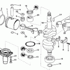 J10EVLSIC elec start, 20 in shaft, wht Коленчатый вал & Поршень