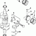 E40PL4SIR 4-Stroke, Elec Start, TNT, 20 IN. shaft Коленвал