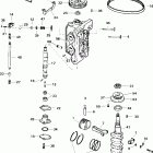 E10EL4SID 4-stroke, elec start, remote, 20 in shaft Cylinder head & crankshaft