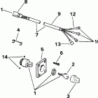 E10EL4SID 4-stroke, elec start, remote, 20 in shaft Ignition switch & cable - 9.9