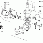 J65WRLSSC Commercial, Rope Start, 20 IN. shaft Коленвал и поршни