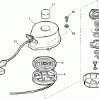 J3RTSSR Rope Start, Tiller, 15 in. shaft Ручной стартер