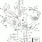 E5RL4SSB 4-Stroke, Rope Start, Tiller, 20 IN. Shaft Цилиндр и картер