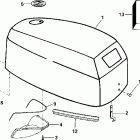 E5RL4SSB 4-Stroke, Rope Start, Tiller, 20 IN. Shaft Капот