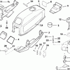 J3RTSSR Rope Start, Tiller, 15 in. shaft Motor cover intergral fuel tank