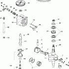 E5RL4SSB 4-Stroke, Rope Start, Tiller, 20 IN. Shaft Cylinder head and crankshaft