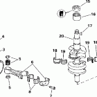 J25ESSS Elec. Start, 15 IN. shaft Коленчатый вал & Поршень