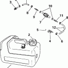 E5RL4SSB 4-Stroke, Rope Start, Tiller, 20 IN. Shaft Fuel tank b