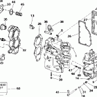 J55WRLSSC Commercial, Rope Start, Tiller, 20 IN. shaft Цилиндр и картер