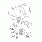 Mini DS 90 4-strokes 01- cylinder head cover, inlet pipe