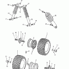 Mini DS 90 4-strokes 07- front wheel, suspension