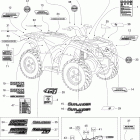 Outlander 330/400 Std 4 X 4 Наклейки