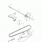 Mini DS 90 4-strokes Rear wheel axle, chain 172a-26
