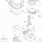 Traxter CVT (500, 650, 650 XT) Коленвал,поршни и цилиндр