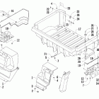 Prowler 650 XT Rear body panel and cargo box assembly