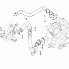 700 Mud Pro (VIN 4UF09ATV79T218699 and Up) Корпус и патрубки охлаждения
