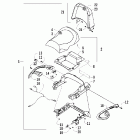 550 TRV Passenger seat and backrest assembly (le)