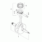 650 TRV Коленчатый вал и поршни