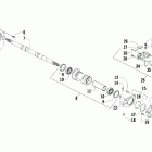 DVX 300 Rear axle and brake assembly